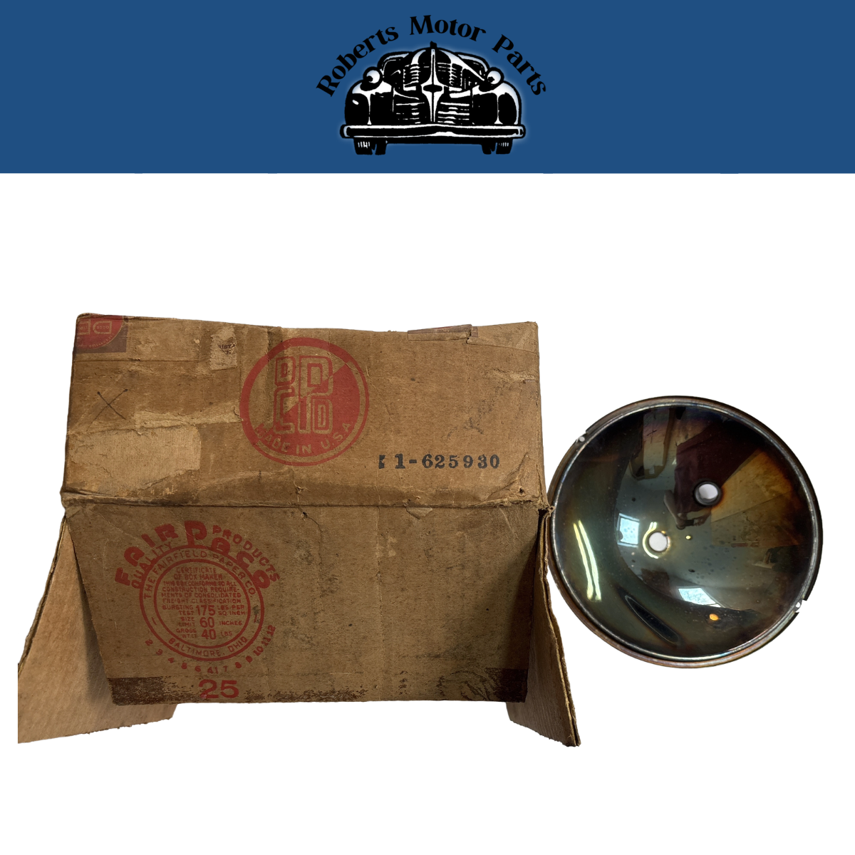 New Old Stock Headlight Reflector For 1930-34 Mopar Models #625930