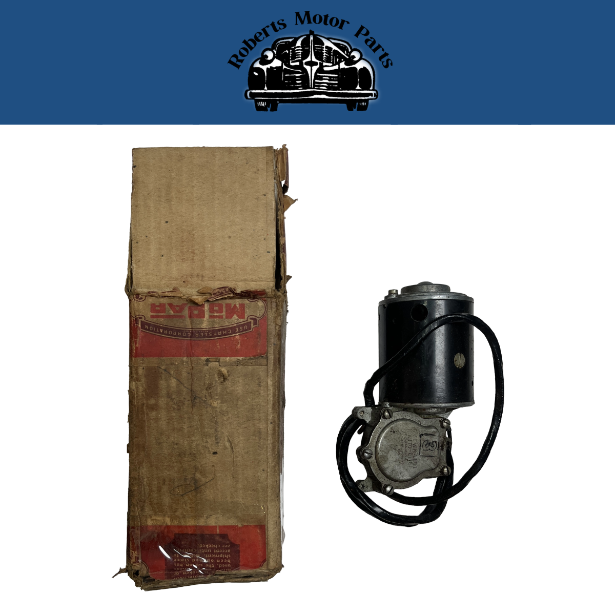 New Old Stock Left Windshield Wiper Motor For 1949-1955 Dodge Route Van #1261499