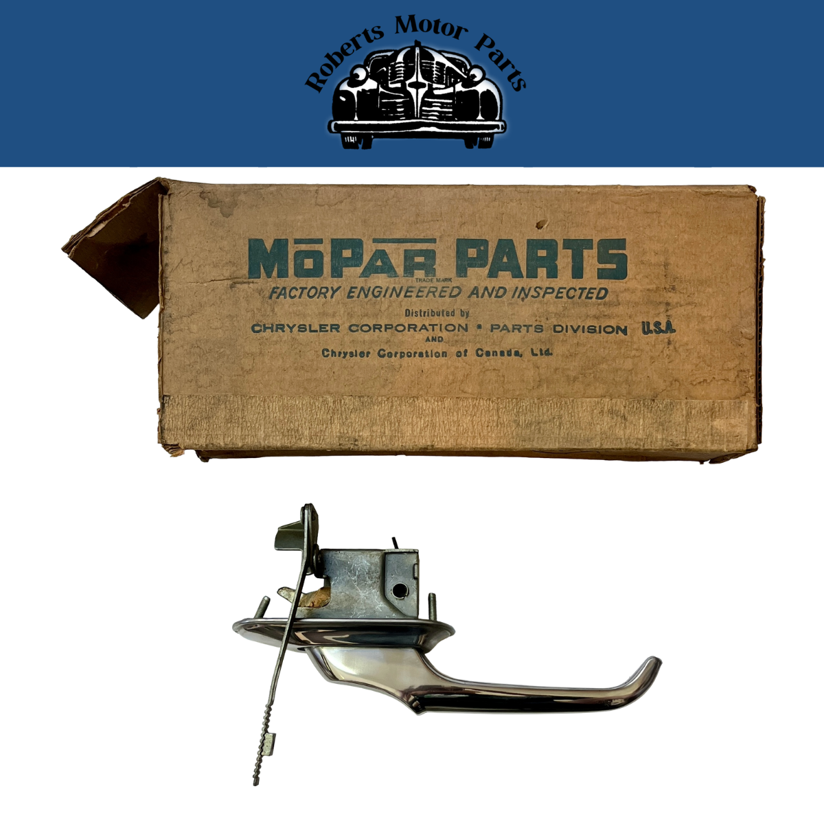 New Old Stock Front Right Outside Handle for 1957-59 Plymouth Models #1775346