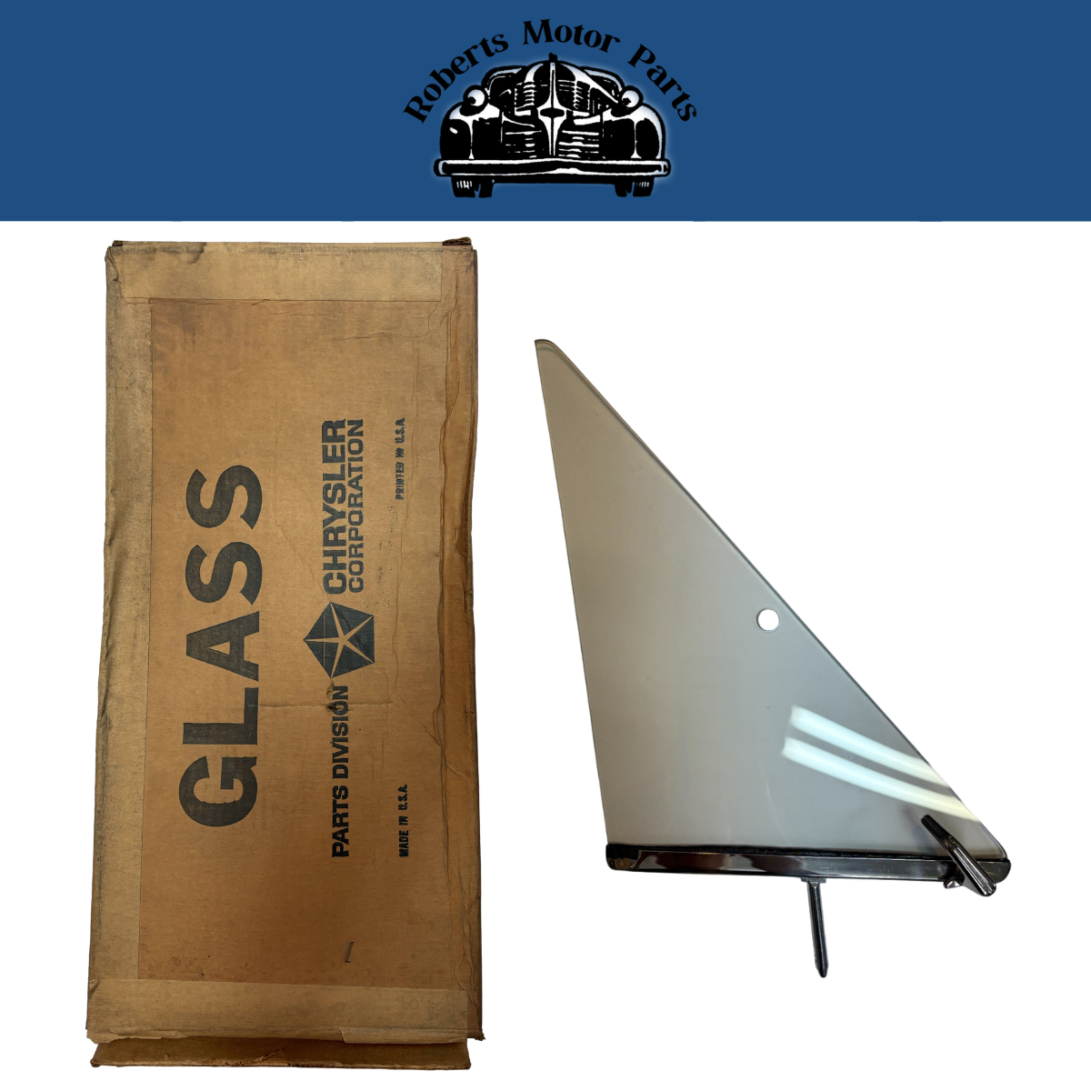 New Old Stock Left Front Vent Wing For 1966-1970 Plymouth Dodge B-Body #2861621