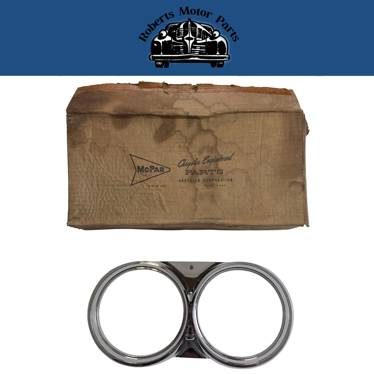 New Old Stock Left Radiator Grille Dual Headlamp Bezel For 1960 DeSoto #1903767