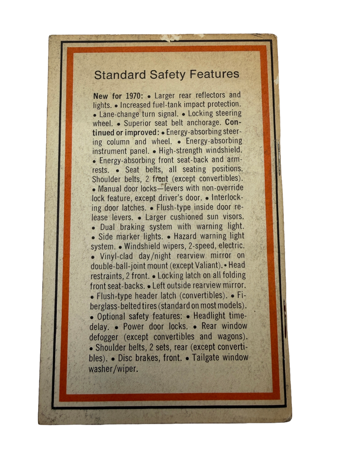 1970 Plymouth Car and Equipment Prices Salesman Pocket Guide Barracuda Fury
