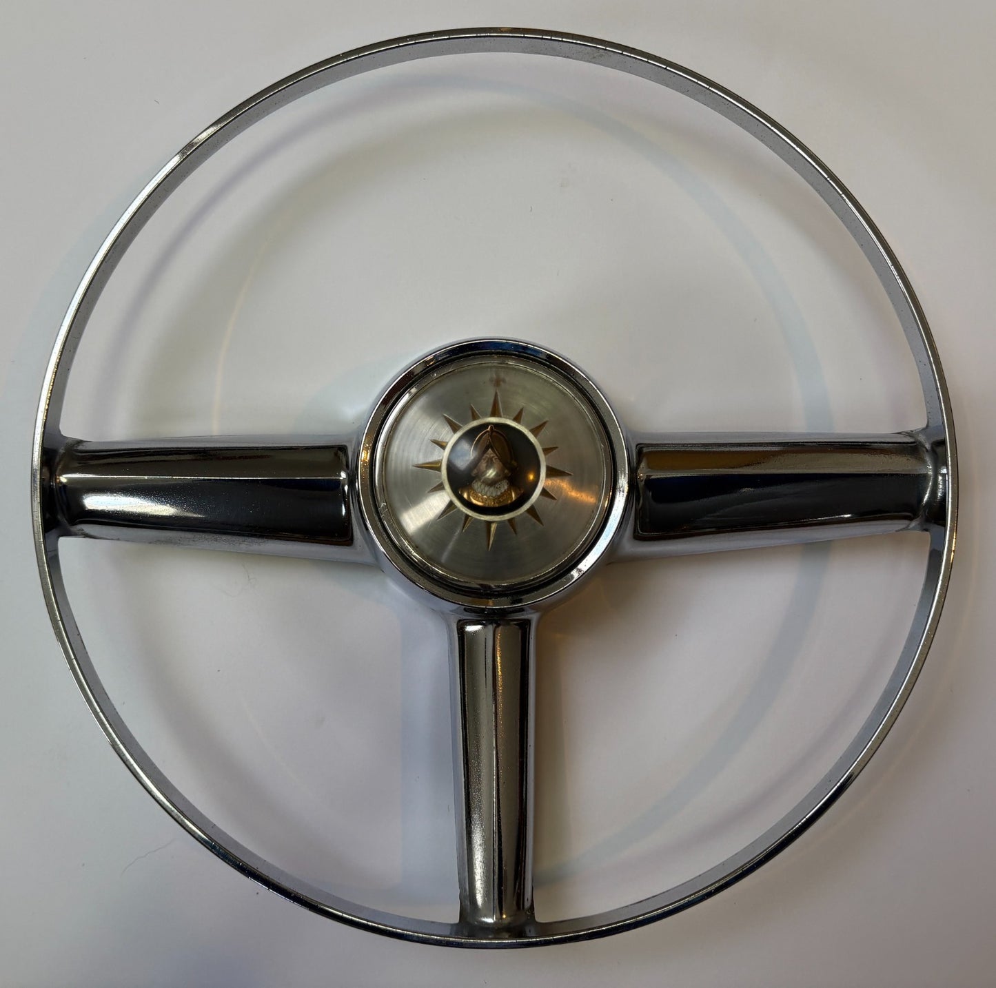 New Old Stock Front Horn Ring w/ Emblem 1953-54 DeSoto #1530614 & 1487568