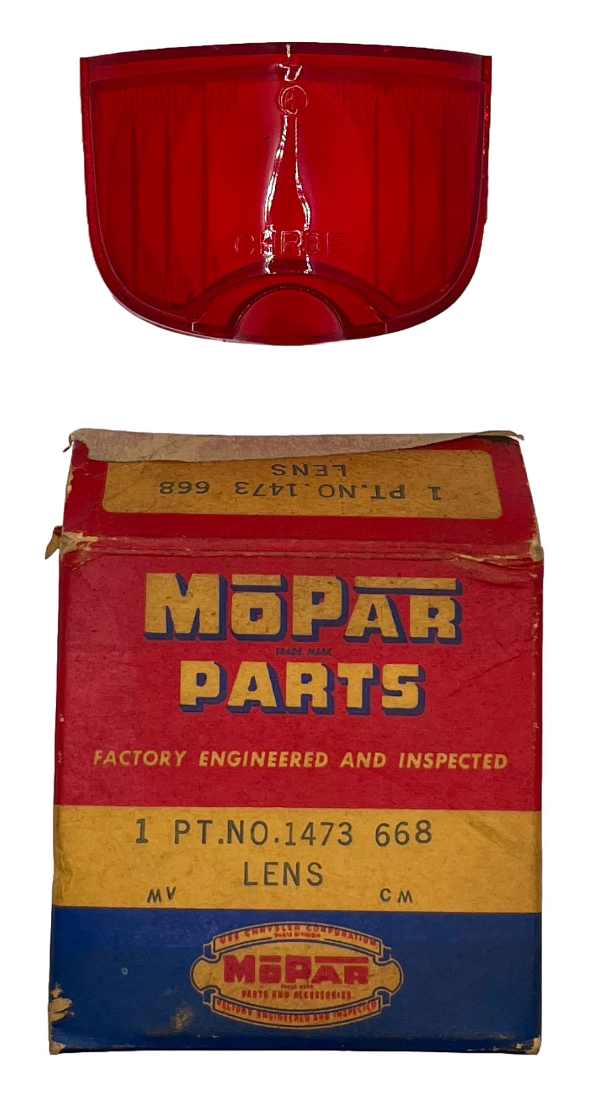 New Old Stock Tail Lens for 1953 Chrysler Custom Imperial Models Mopar #1473668