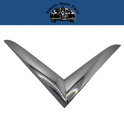 New Old Stock Chrome Quarter Panel V Emblem For 1955 Chrysler Windsor #1620575