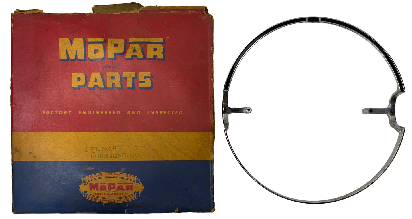 New Old Stock Steering Wheel Chrome Horn Ring for 1942 DeSoto S-10 #956147