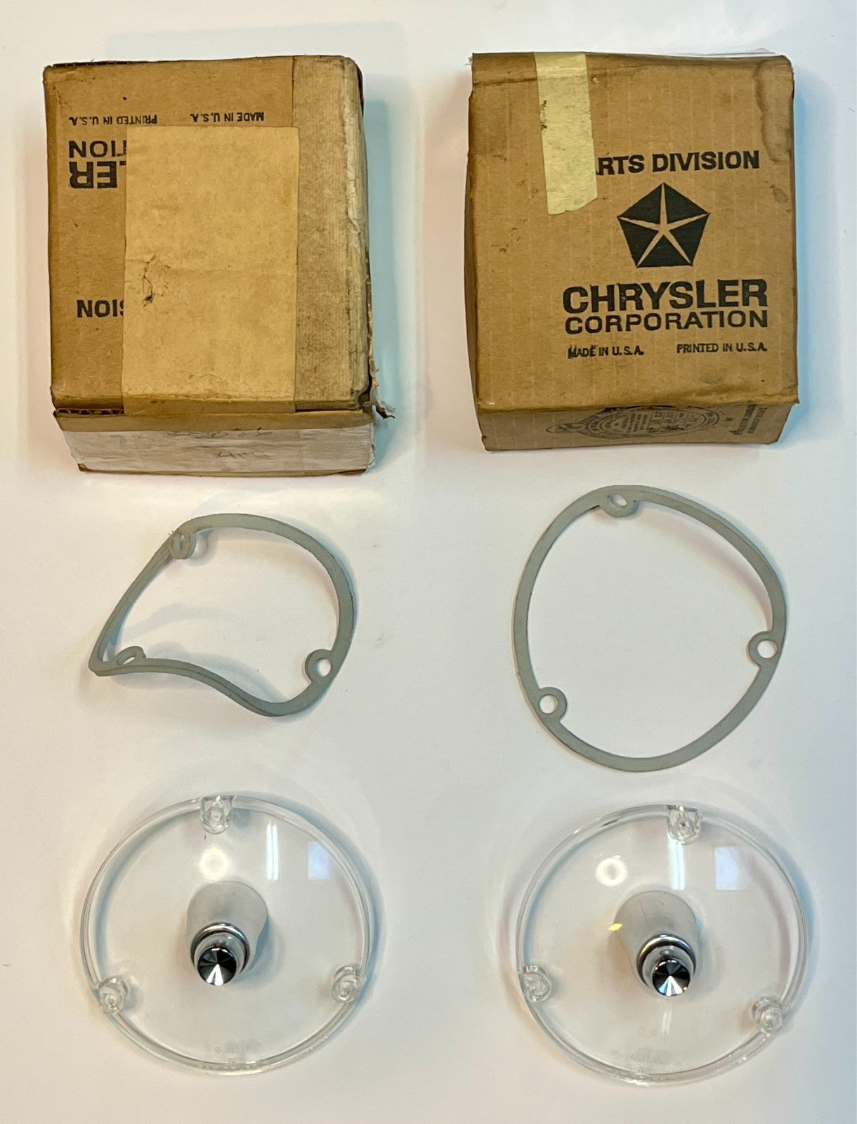 New Old Stock Park Lamp Lenses & Gaskets for 1966 Plymouth Models Mopar #2585026