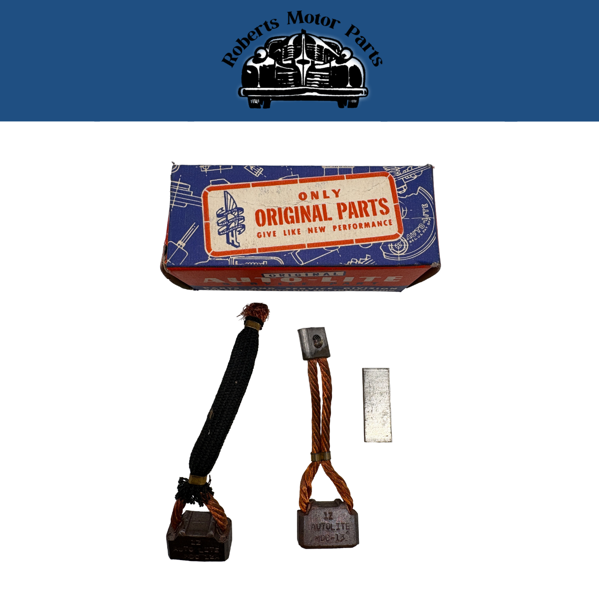 New Old Stock Autolite Starter Brush Set For 1955-56 Packard Clipper #MDC-2012AS