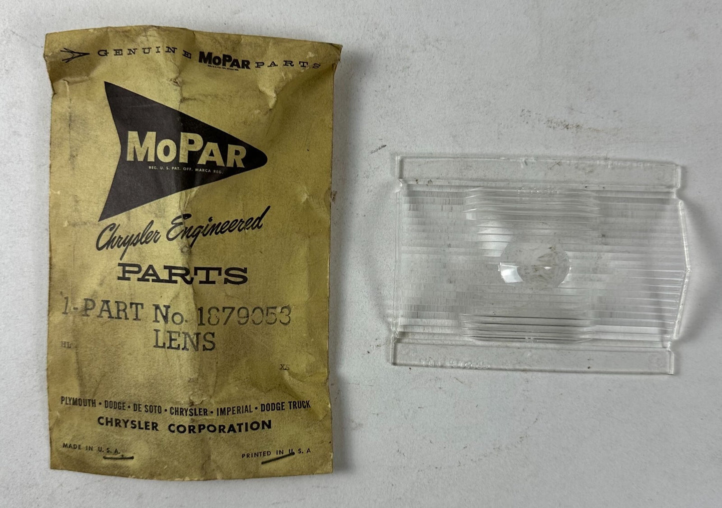 NOS Mopar Back Up Lens 1959 Plymouth Savoy Belvedere Fury Sport Fury #1879053