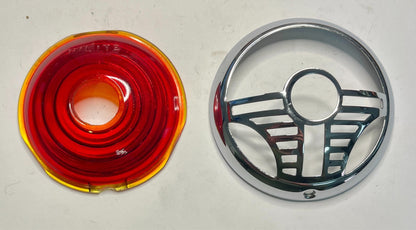 New Old Stock Taillight Lens & Bezel for 1937-38 Desoto & Chrysler #669430