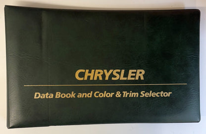 Original 1980 Chrysler Data Book and Color & Trim Selector