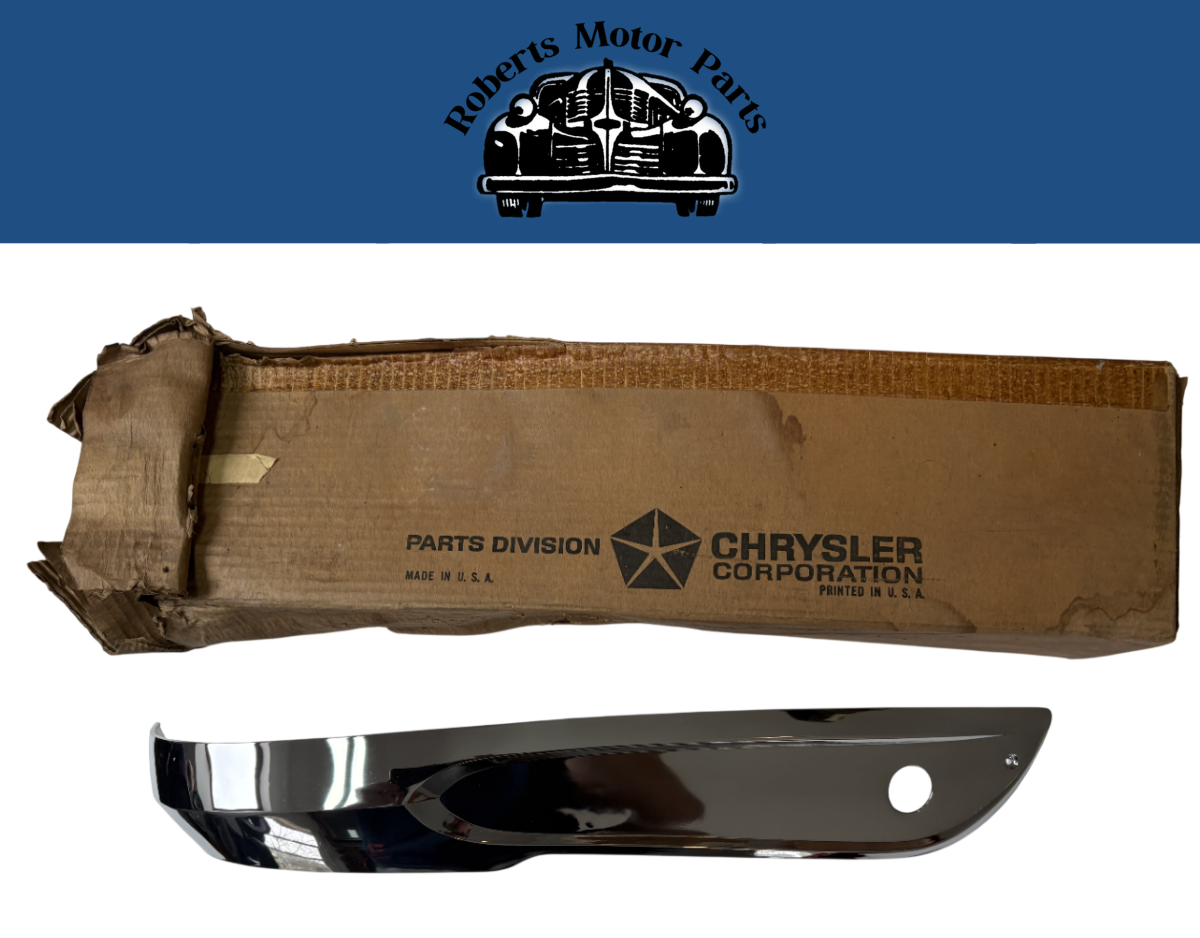 New Old Stock Left Bench Seat Chrome For 1963-64 Dodge Polara B-Body #2419413