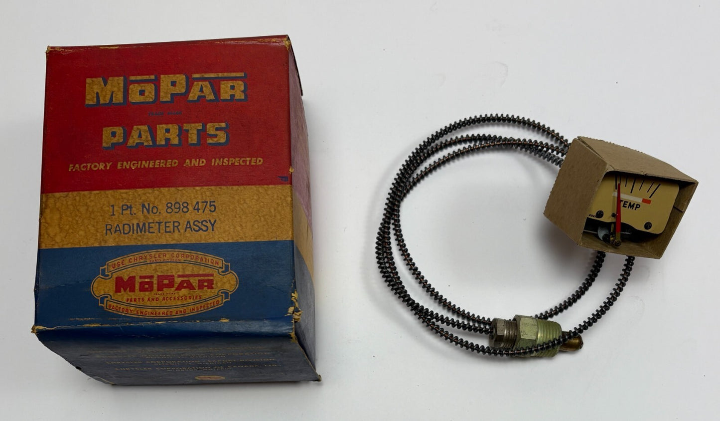 New Old Stock Temp Gauge for 1941 DeSoto Models Mopar #898475