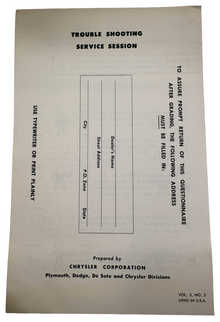 Original Ross Roy Test Yourself On Body Seals Questionnaire 1950 Vol 3 No 2