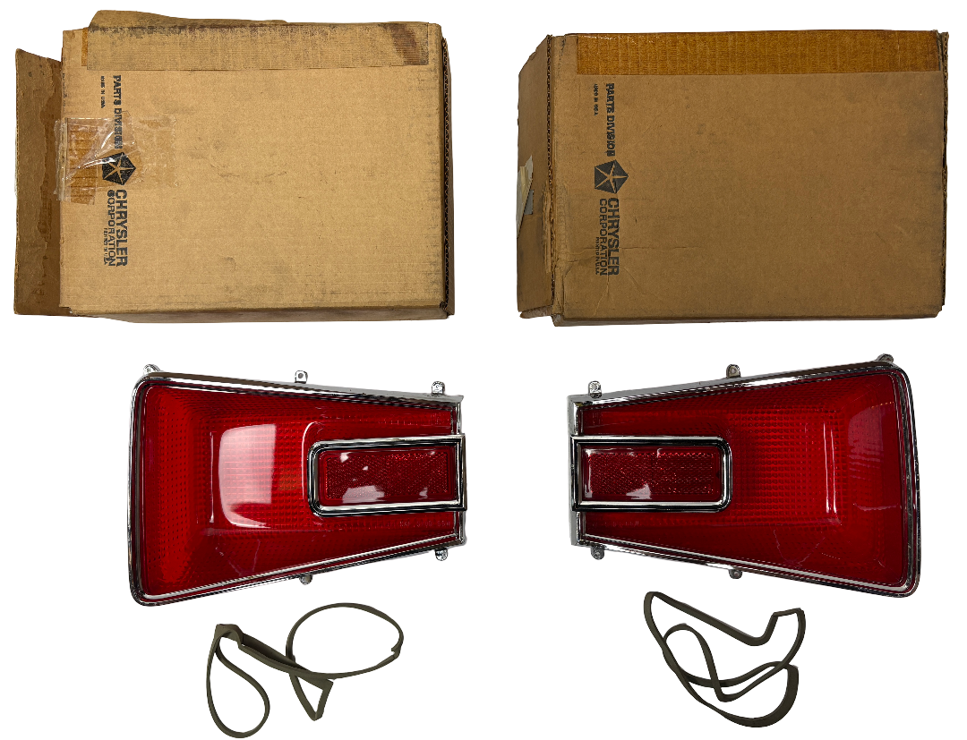 New Old Stock Taillight Lenses & Bezels for 1966 Dodge #2585095 & 2585096
