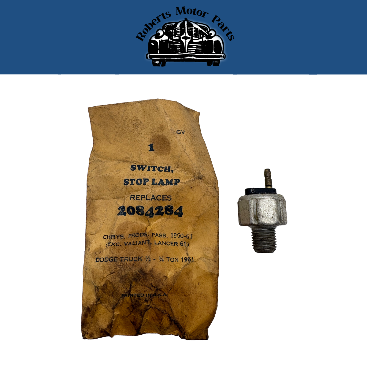 New Old Reproduction Stock Stop Lamp Switch For 1960-1961 Mopar #2084284