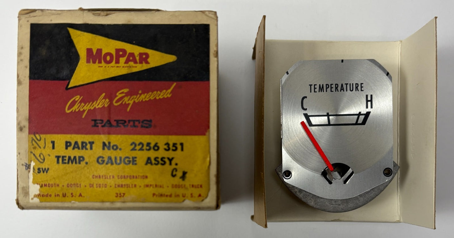 New Old Stock Temp Gauge for 1962 Plymouth Valiant Models Mopar #2256351