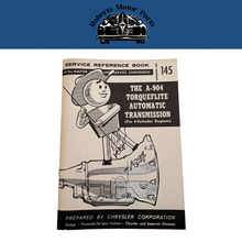 Original Ross Roy A-904 Torqueflite Transmission Book Chrysler Session 145