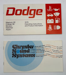 Original 1978 "Your Car Credentials" Dodge Dealer Package #8113