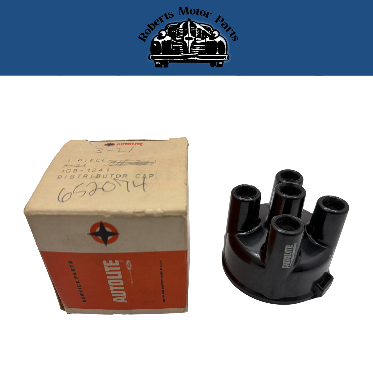 New Old Reproduction Stock Autolite 4 Cylinder Distributor Cap  Mopar #652074