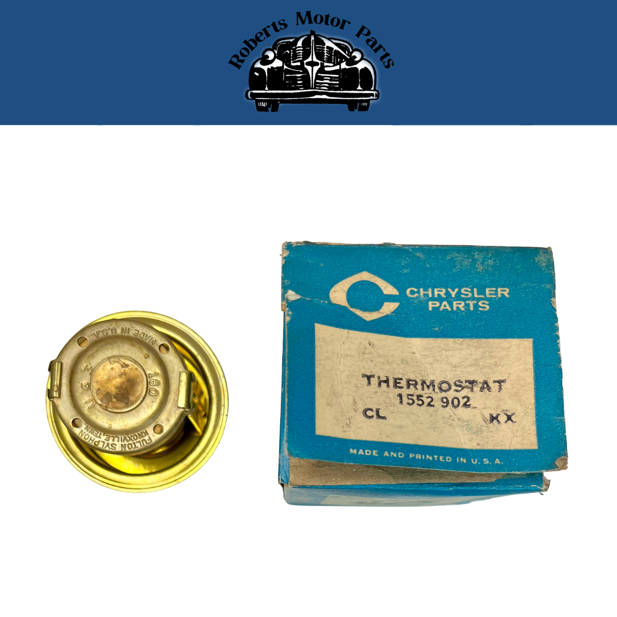 New Old Stock 180 Degree Thermostat For 1955-1956 Plymouth Dodge 6 Cyl #1552902