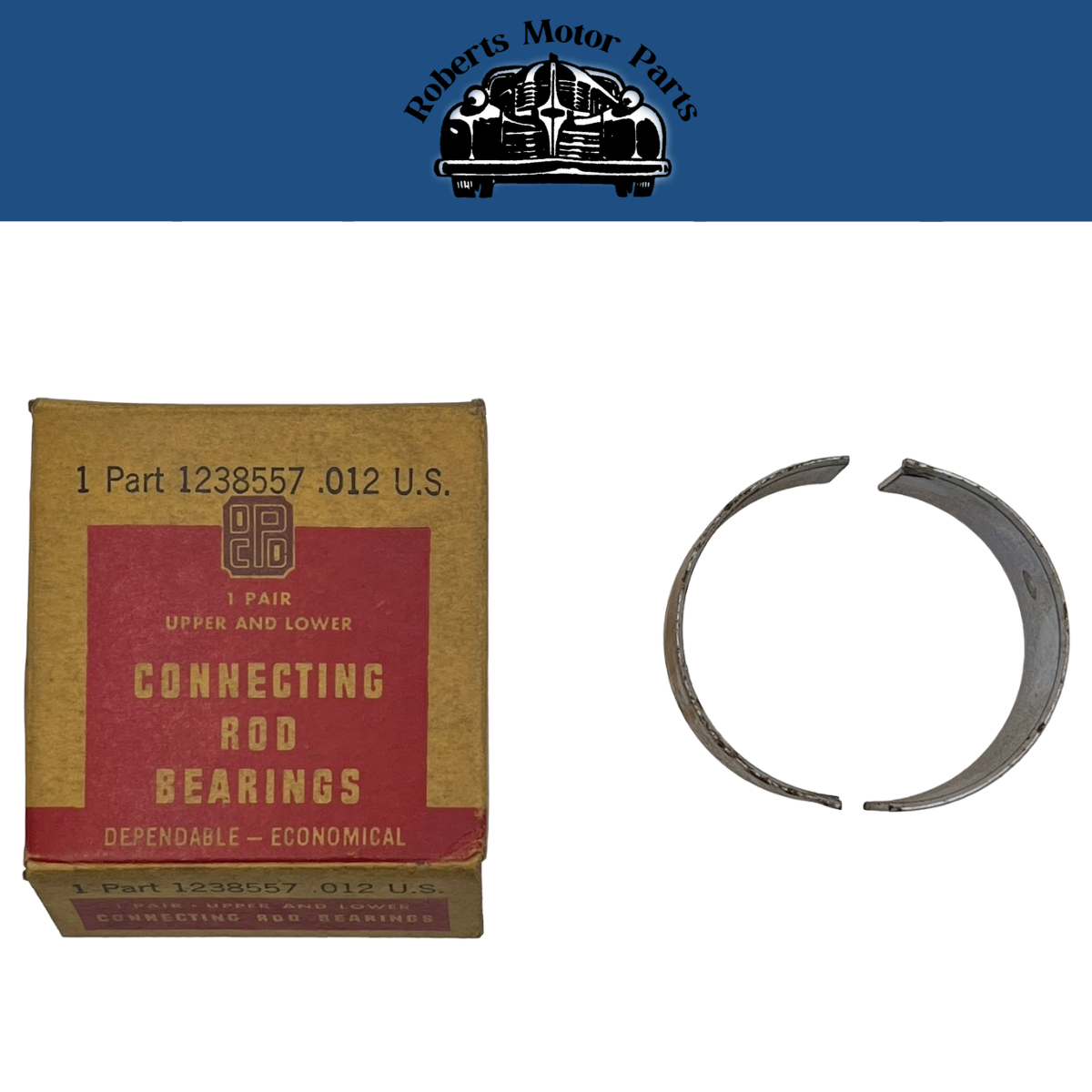 New Old Stock Connecting Rod Bearing Pair .012 Undersized 1934-59 Mopar #1238557