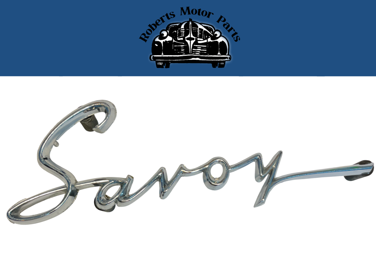 New Old Stock Fender & Quarter Panel Nameplate 1955-56 Plymouth Savoy #1683033