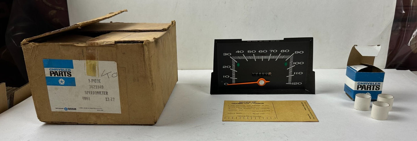 NOS Mopar Speedometer 1972-5 Plymouth & Dodge A Body #3621849