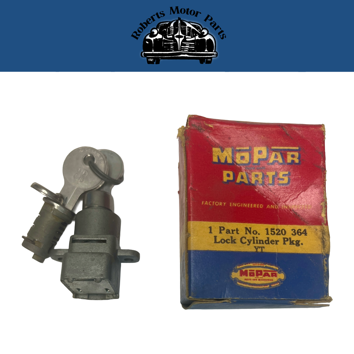 New Old Stock Tailgate & Glove Box Lock for 1955-56 Plymouth & Dodge #1520364