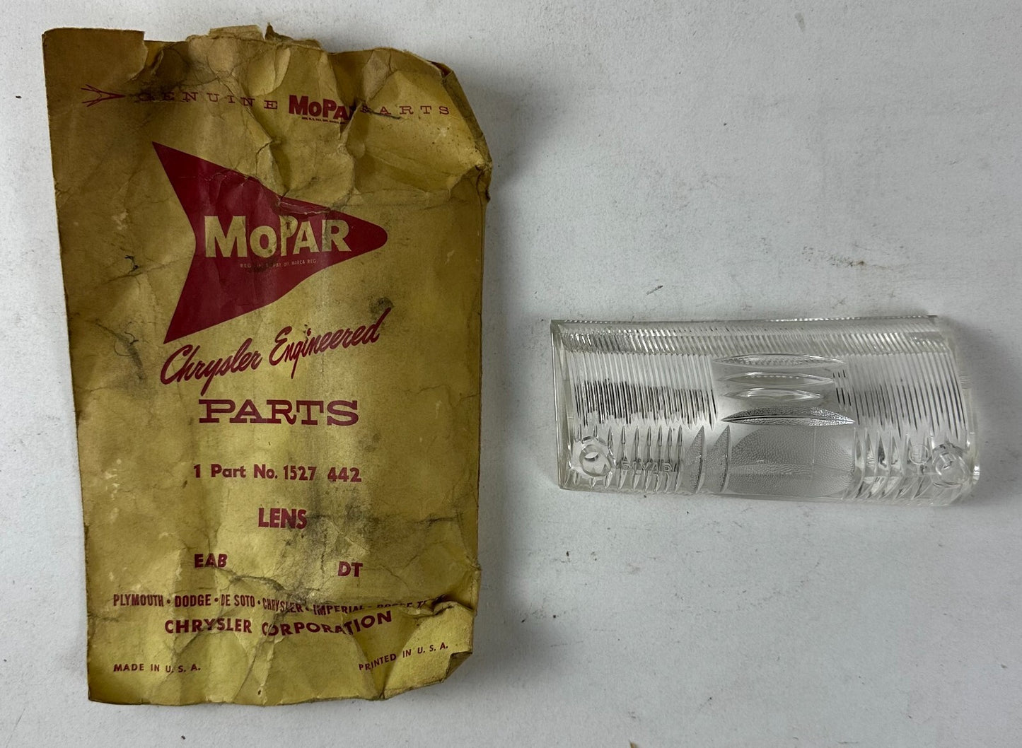 NOS Mopar Park Lens 1953 Plymouth Cambridge Cranbrook Late Models #1527442
