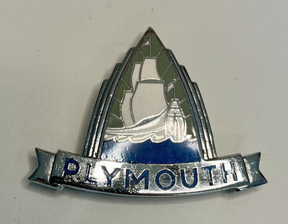 Radio Delete Plate Emblem for Plymouth Models 1946-49 Deluxe P-15 Fox CO