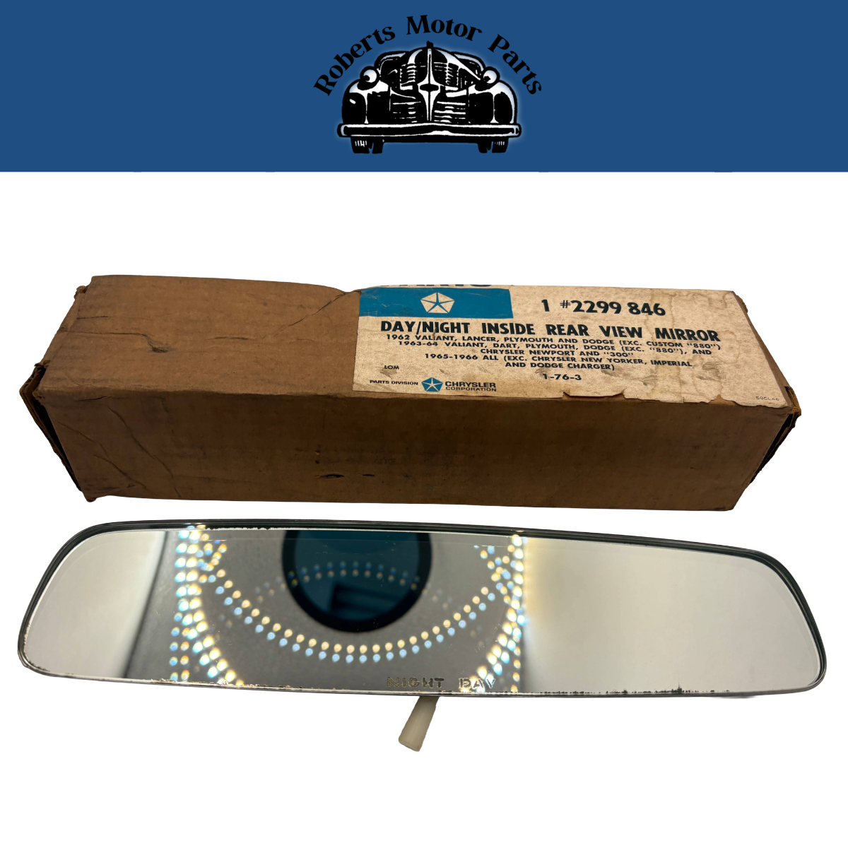 New Old Stock Inside Day Nite Rear View Mirror 1962-65 Mopar Models #2 ...