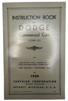 Owners Manual 1936 Dodge Truck