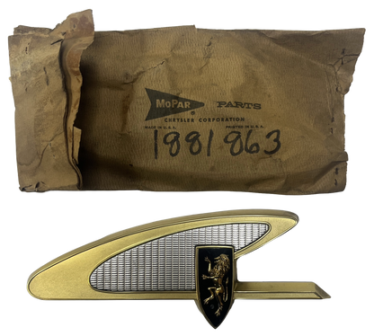 New Old Stock Emblem for 1958 Chrysler New Yorker Models Mopar #1881863