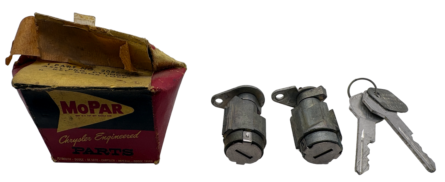 New Old Stock Door Lock Cylinder & Key Set for 1960-64 Mopar Models #2086048