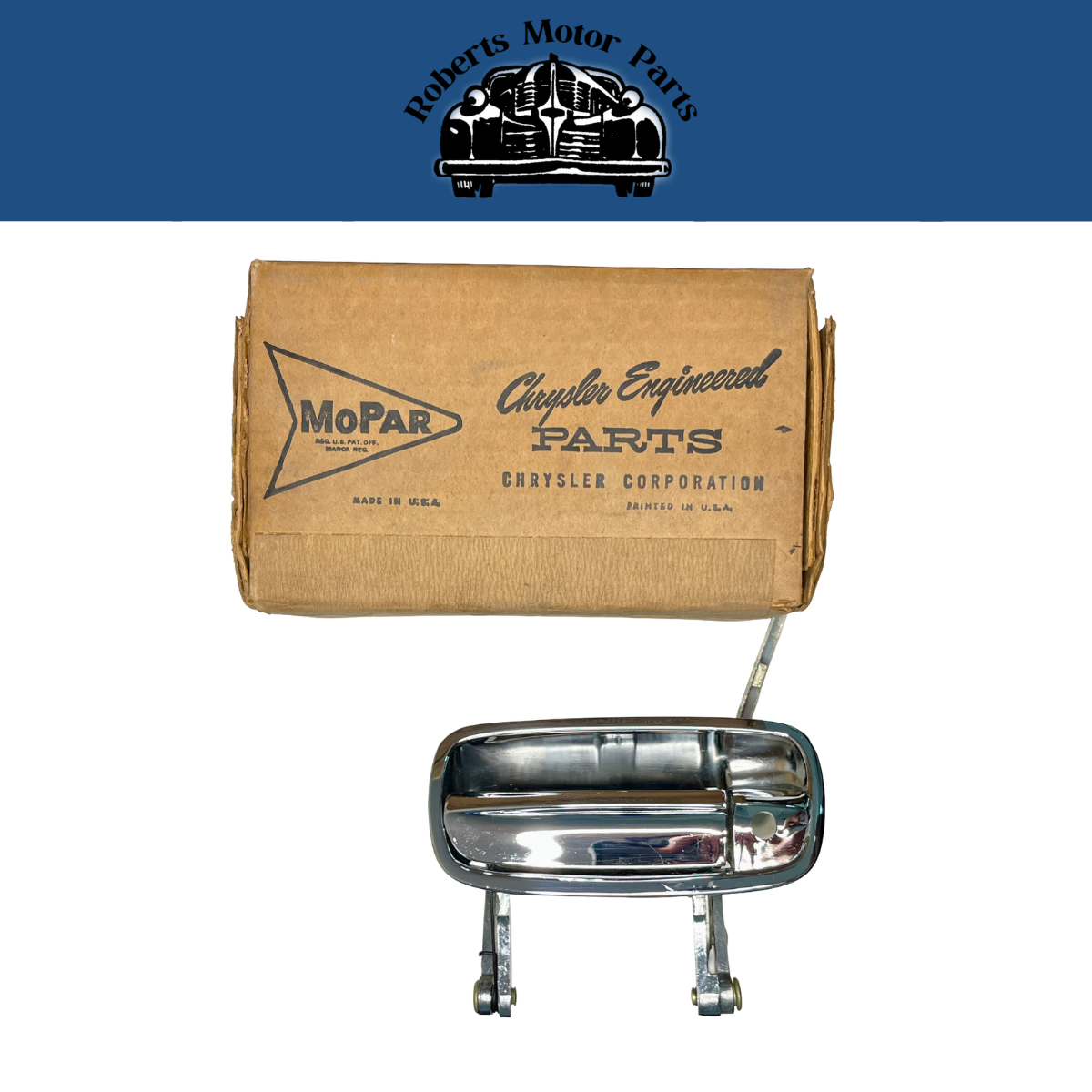New Old Stock Front Right Door Handle for 1959 Imperial 4-Door Models #1877776