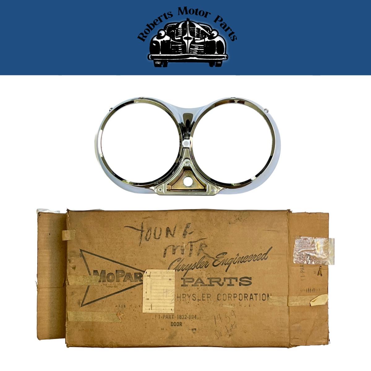 NOS Headlight Bezel Right 1959 Desoto 1832894