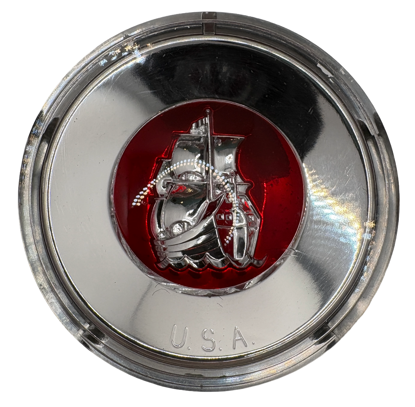 New Old Stock Hood Medallion Emblem for 1952 Plymouth Special Deluxe #1456324