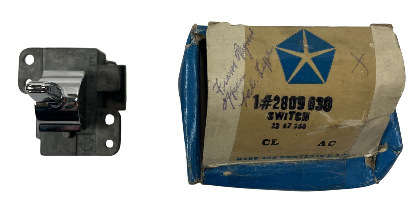 New Old Stock 3 Speed Wiper Switch for 1967 C Body Models Mopar #2809030